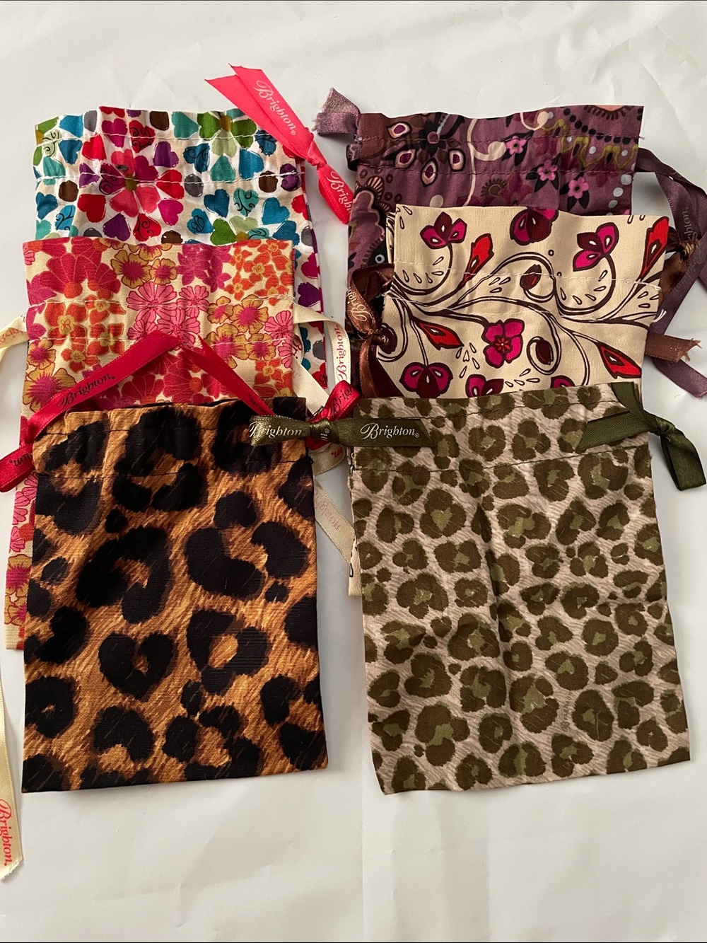 Brighton Assorted Printed Jewelry Pouches - Floral & Leopard Prints